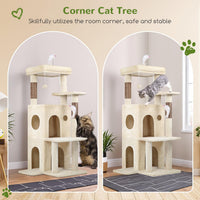 50-Inch Cat Tree Tower for Large Indoor Cats with Scratching Post & Caves