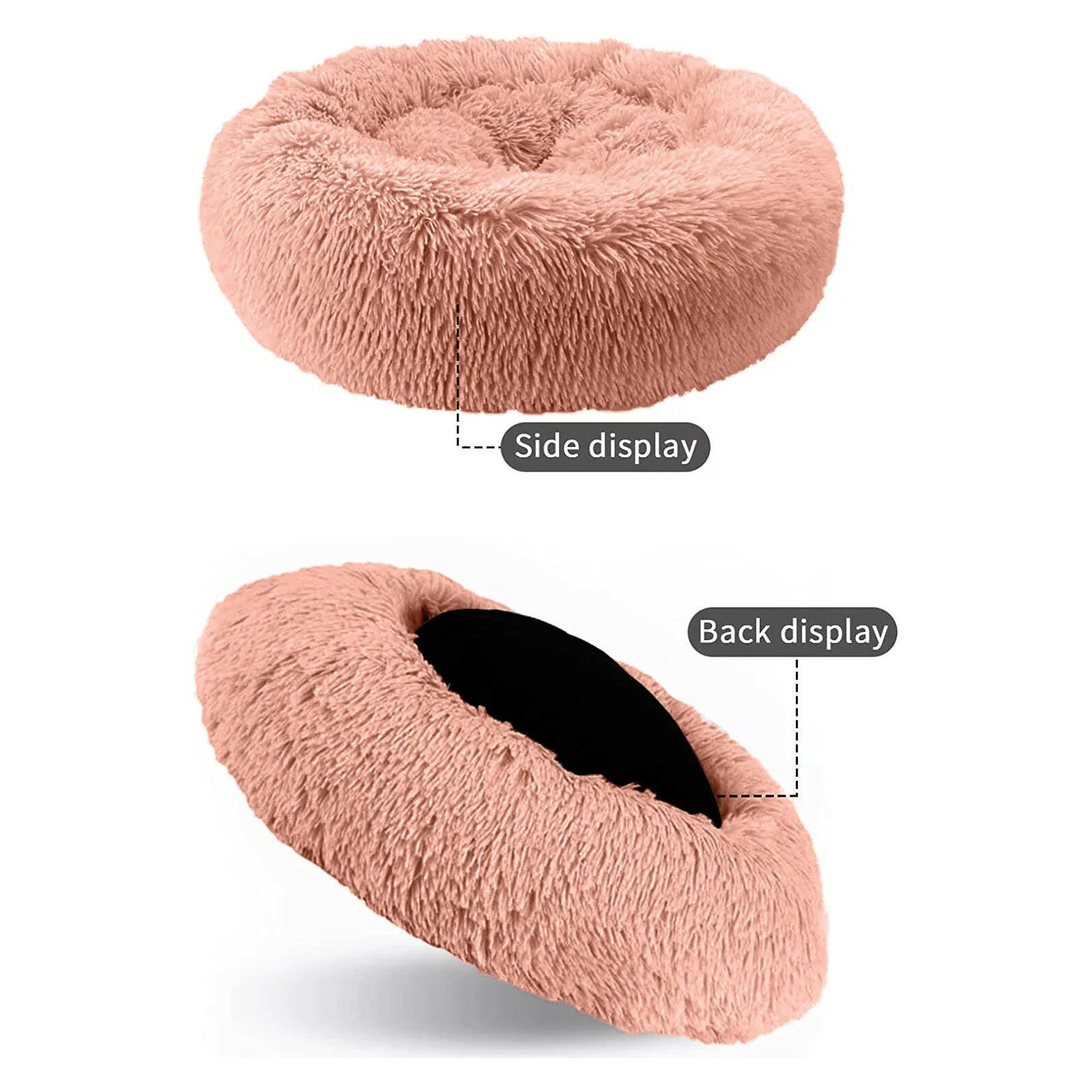 Cozy Donut Dog Bed: Anti-Anxiety & Self-Warming Comfort - BIG FRENCHIES