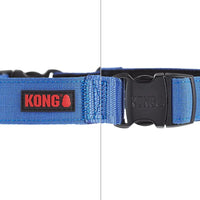 KONG Ultra Durable Padded Comfort Handle Dog Collar XL Blue Adjustable Control