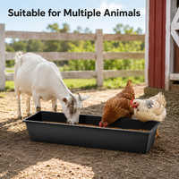 4-piece Dual-purpose Plastic Livestock Feed Trough Suitable For Daily Feeding Of Horses, Goats, Pigs And Other Animals W