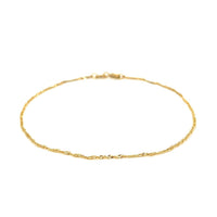 14k Yellow Gold Singapore Bracelet 1.0mm