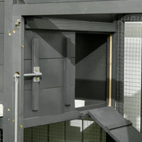 Extra Large Chicken Coop With Asphalt Roof, Wooden Hen Run With Slide-Out Tray And Nesting Box, Chicken Hutch For 3-6 Ch