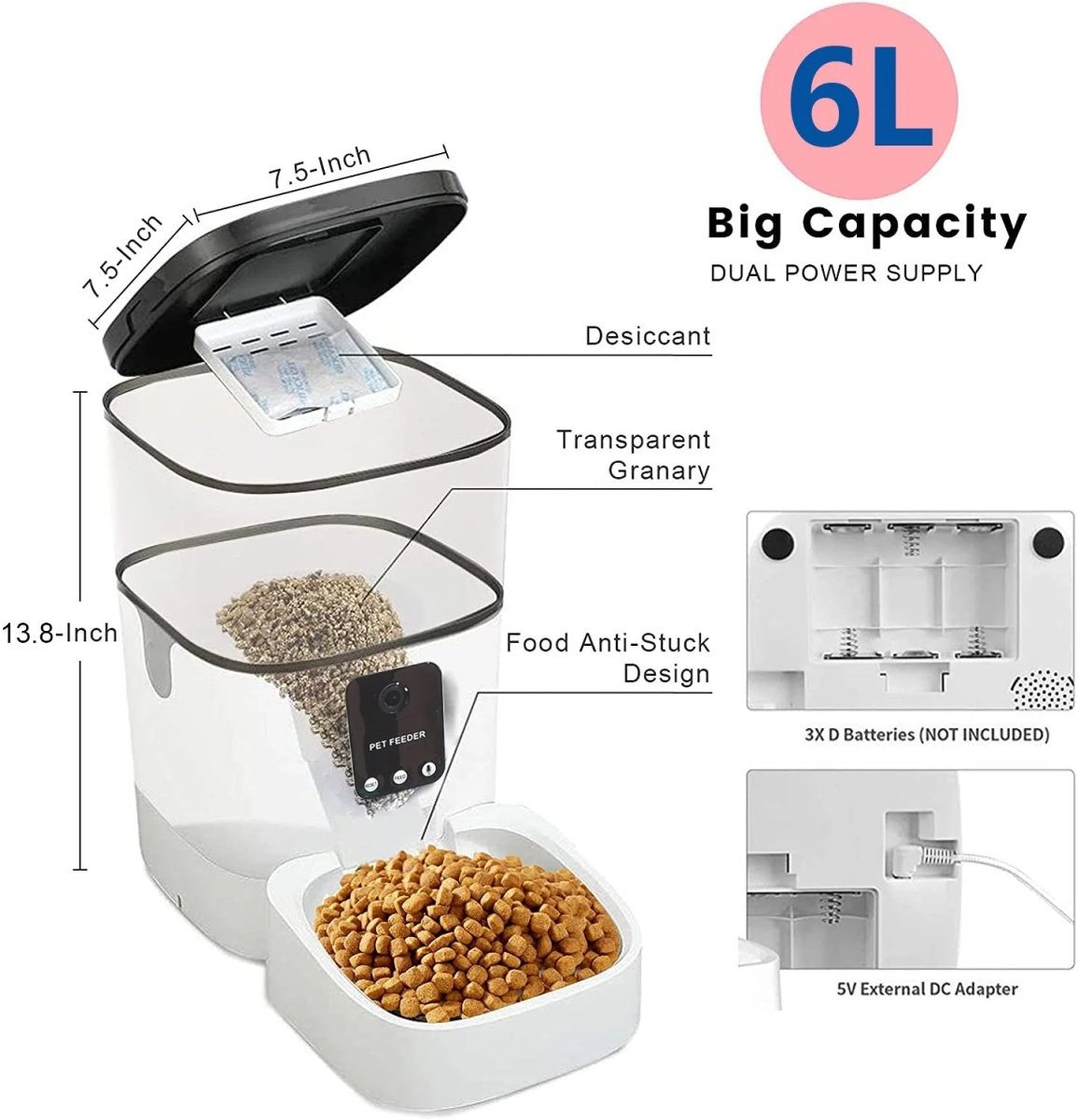 6L Automatic Pet Feeder with Camera&Wifi - BIG FRENCHIES