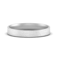 Ice Textured Mens 5mm Comfort Fit Wedding Band