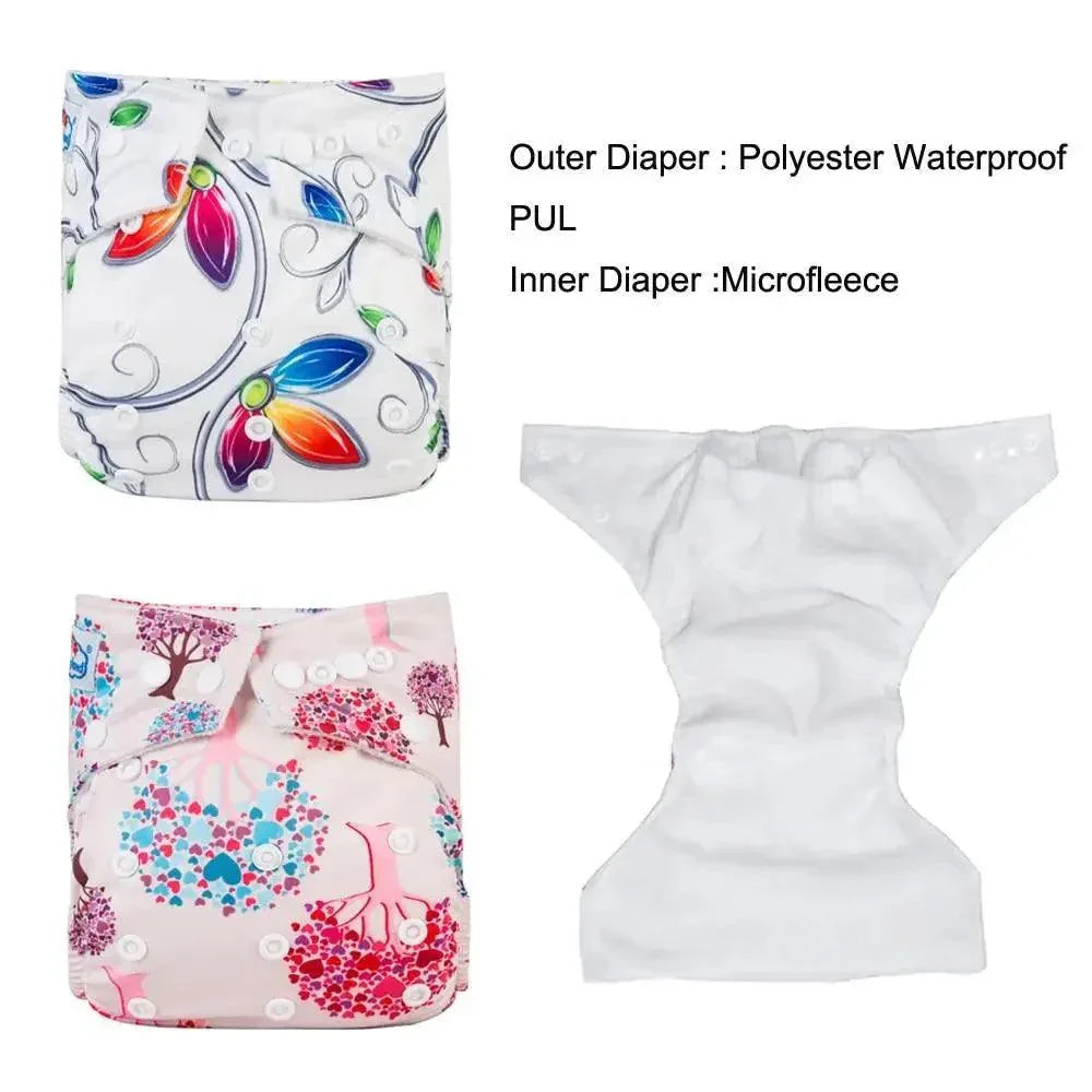 6pcs/Pack Baby Cloth Diapers Microfleece Linning Pocket Diaper Washable Reusable High Quality Nappy - BIG FRENCHIES