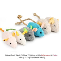 6pcs/lot Mix Pet Toy Catnip Mice Cats Toys Fun Plush Mouse Cat Toy For Kitten Skitter Critters Cat Toy Value Pack