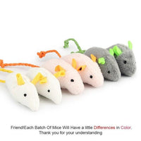 6pcs/lot Mix Pet Toy Catnip Mice Cats Toys Fun Plush Mouse Cat Toy For Kitten Skitter Critters Cat Toy Value Pack
