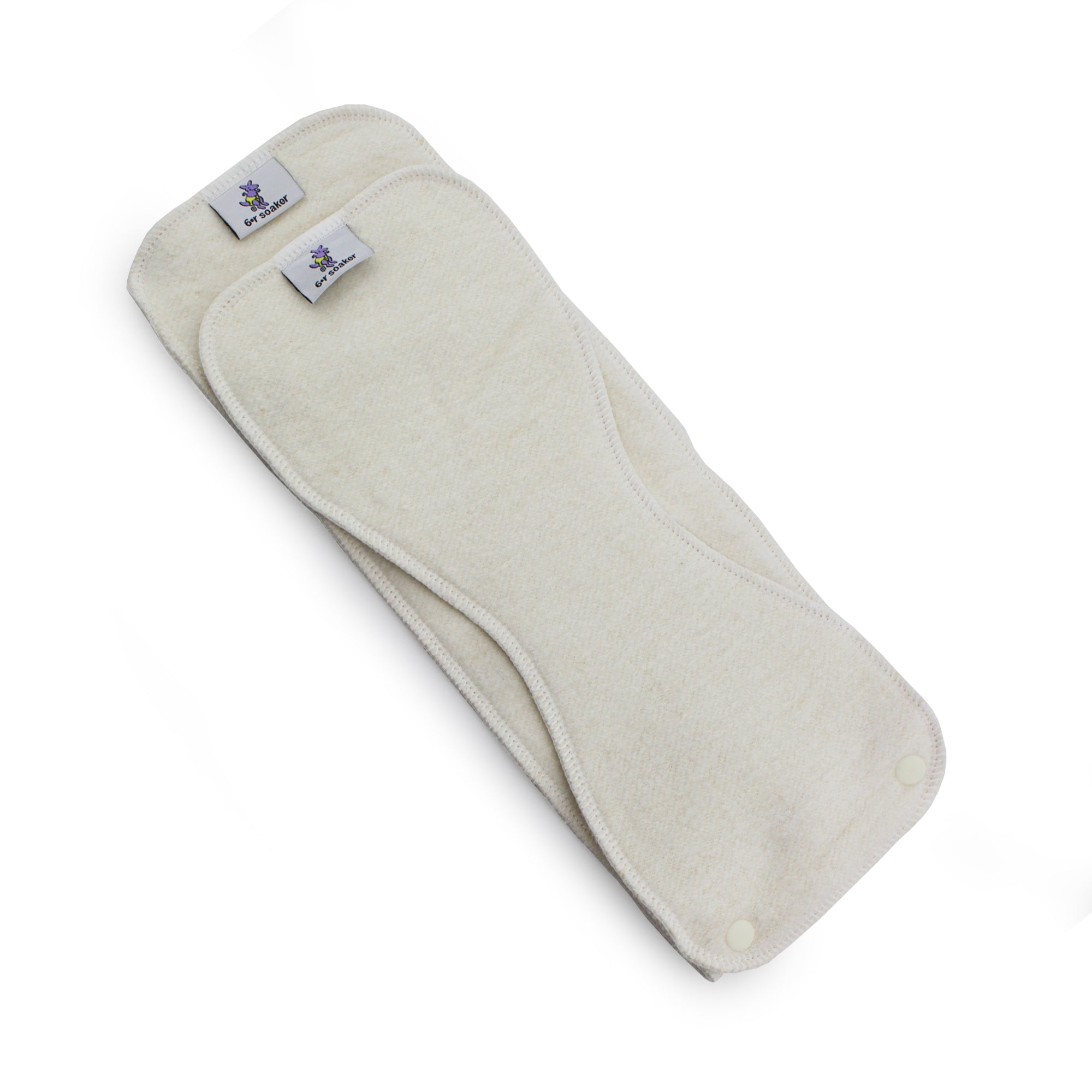 6r Soaker Insert Set | Raw Hemp Cotton Fleece - 7 Layer Overnight & Heavy Wetter