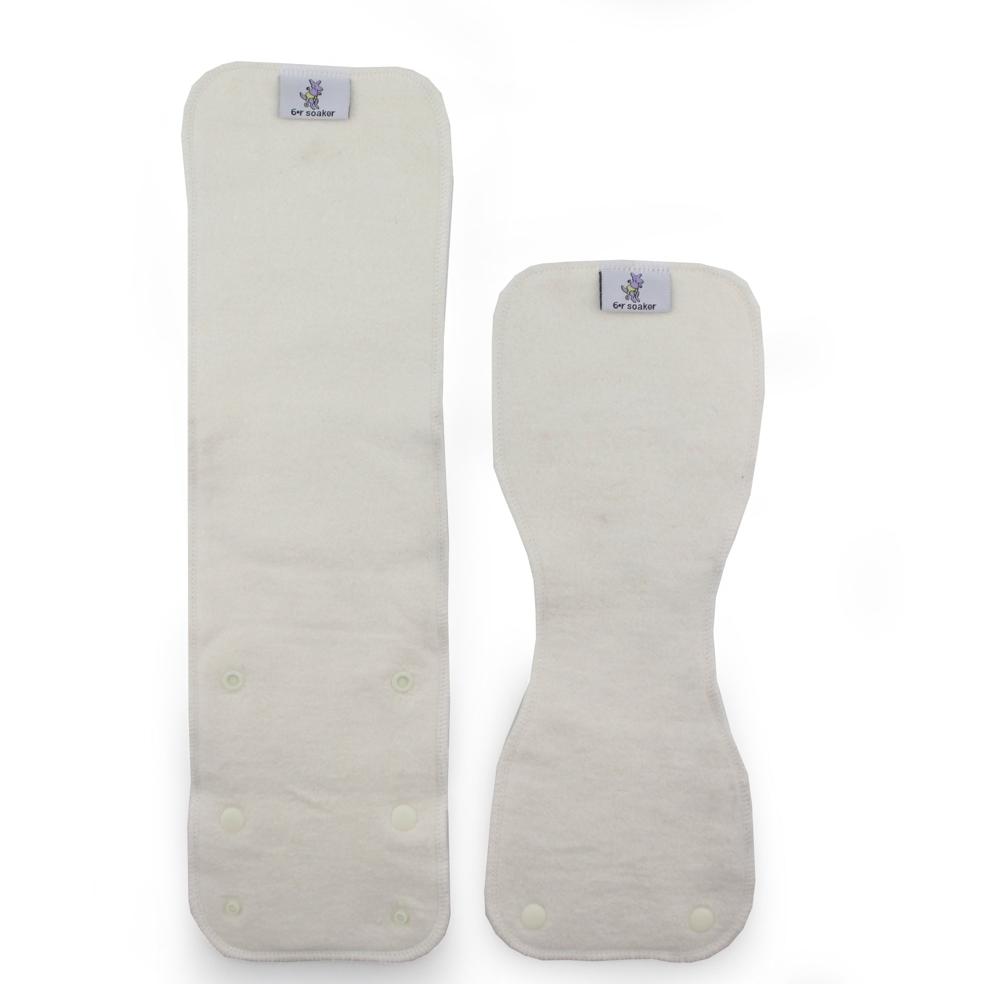 6r Soaker Insert Set | Raw Hemp Cotton Fleece - 7 Layer Overnight & Heavy Wetter