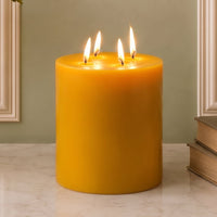 6x7" Yellow Beeswax Pillar Candle