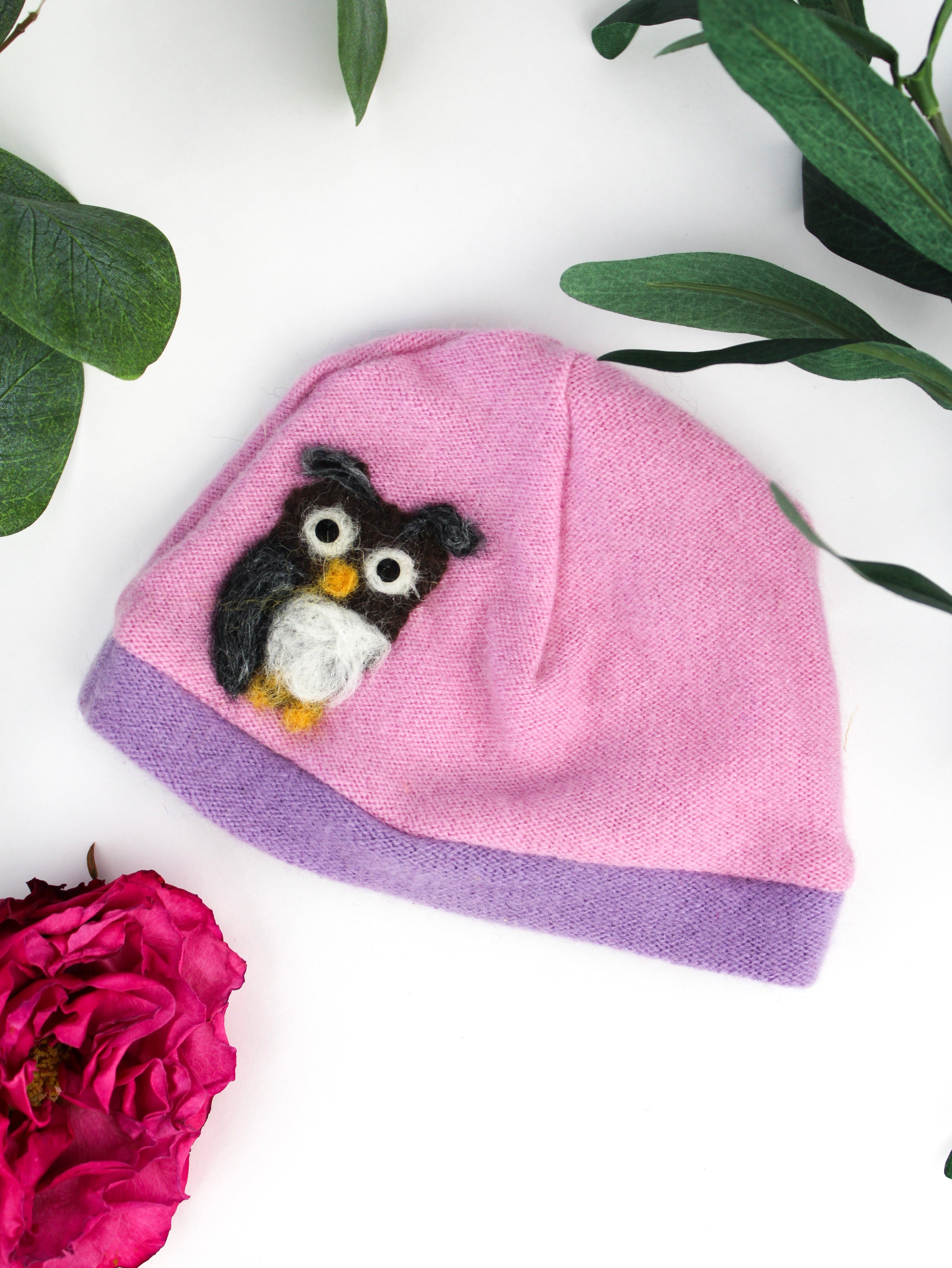 Owl Cashmere Hat - Newborn - BIG FRENCHIES