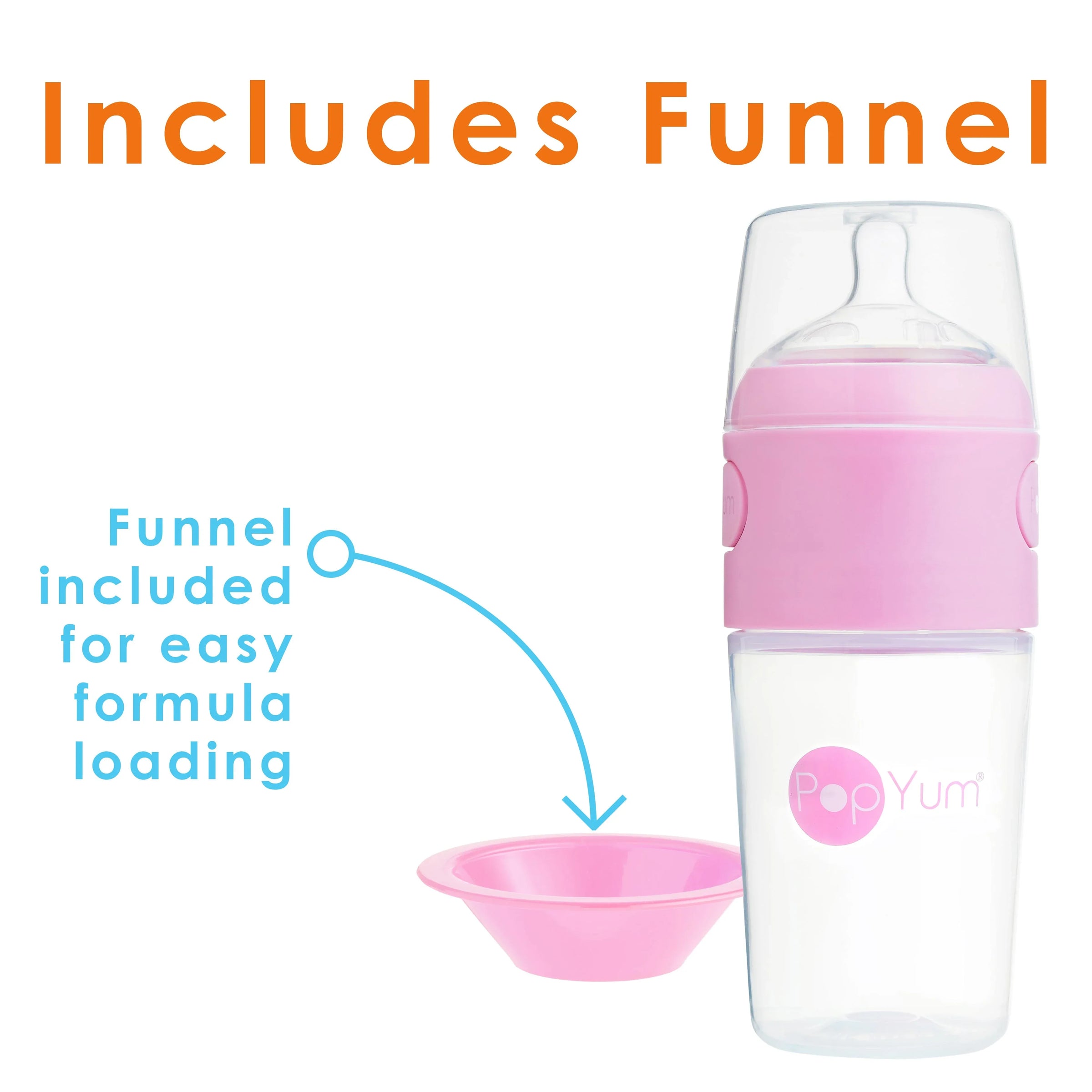 PopYum Pink 10 Piece Bundle: Bottle Set + 3 Nipple 2-Packs - BIG FRENCHIES