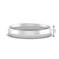 4 mm Comfort Fit Knife Edge Mens Band