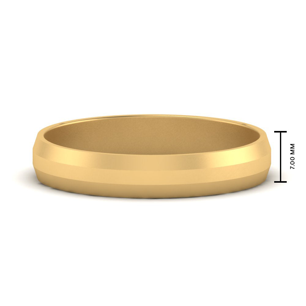 Wedding Band Beveled Edge Matte