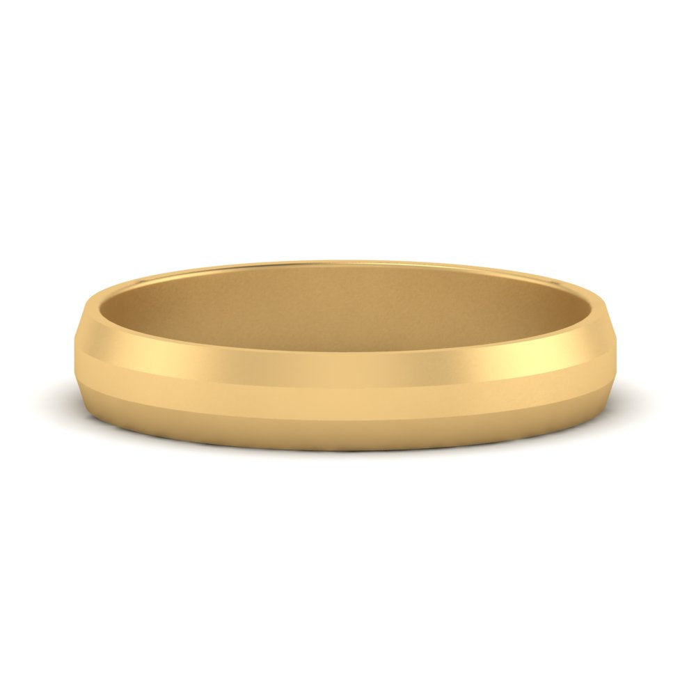 Wedding Band Beveled Edge Matte