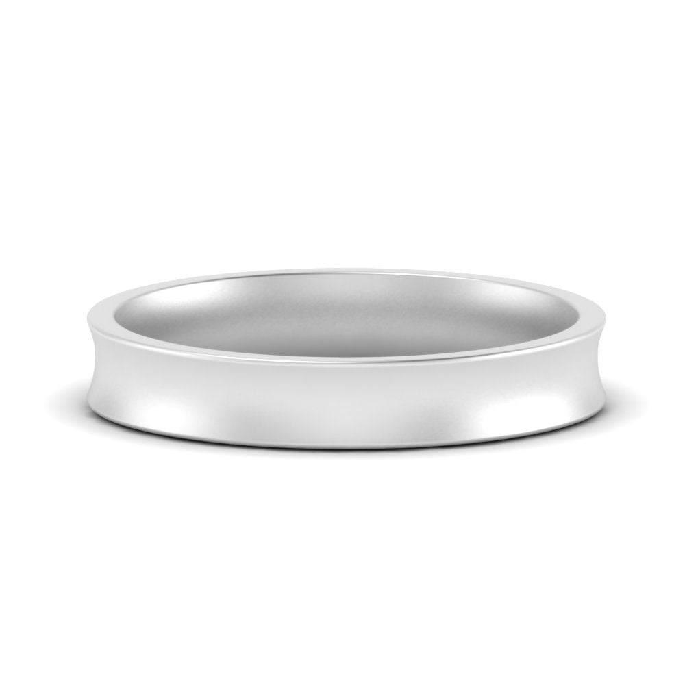 4 mm Comfort Fit Concave Mens Band