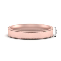 4 mm Stepped Edge Comfort Fit Flat Mens Band