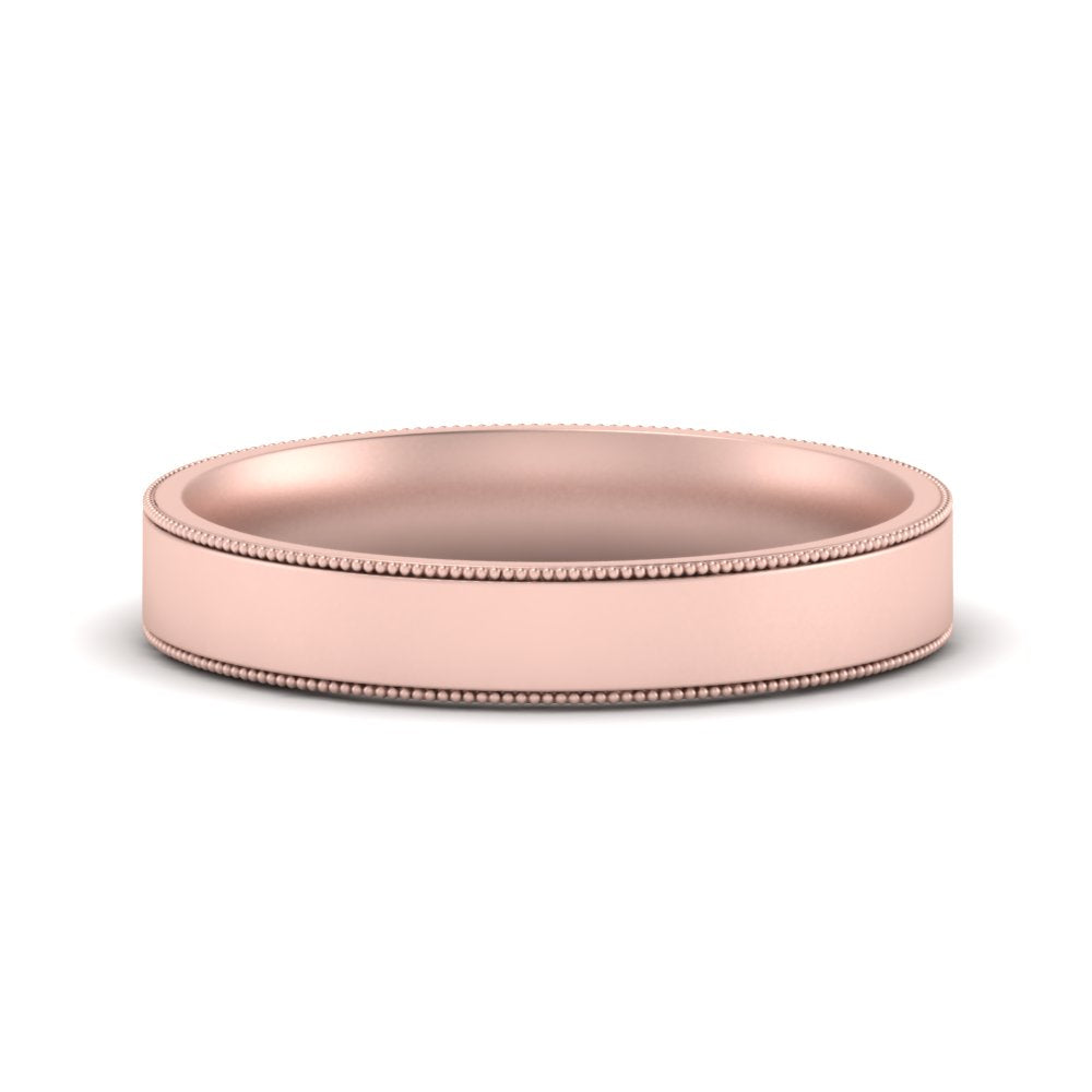4 mm Stepped Edge Comfort Fit Flat Mens Band