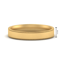 4 mm Stepped Edge Comfort Fit Flat Mens Band