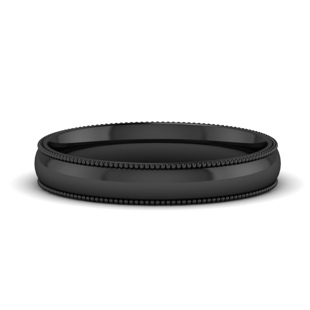 4 mm Comfort Fit Wedding Band Milgrain Edge