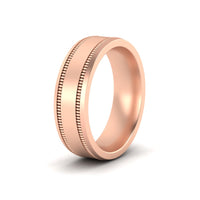 5 mm Mens Band Double Milgrain