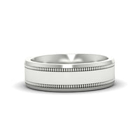 5 mm Mens Band Double Milgrain