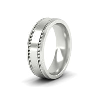 5 mm Mens Band Double Milgrain