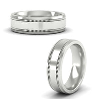 5 mm Mens Band Double Milgrain