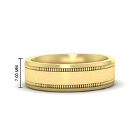 5 mm Mens Band Double Milgrain