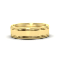 5 mm Mens Band Double Milgrain