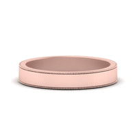 Flat Milgrain Mens Wedding Band