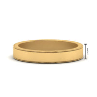 Flat Milgrain Mens Wedding Band