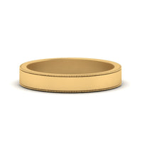 Flat Milgrain Mens Wedding Band