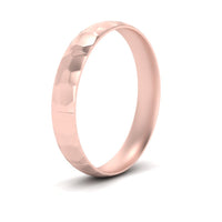 5 mm Mens Hammered Comfort Fit Wedding Band