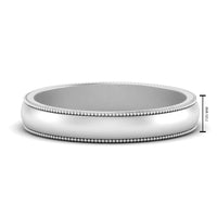Milgrain Matte Finish Mens Band