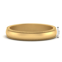 Milgrain Matte Finish Mens Band