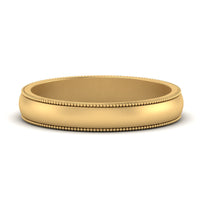 Milgrain Matte Finish Mens Band