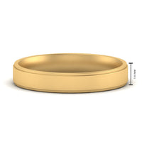 4 mm Steps Edge Comfort Fit Mens Band