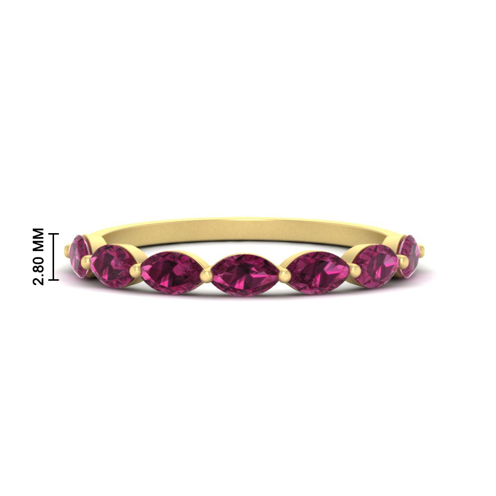 7 Stone Marquise East West 1 Carat Band