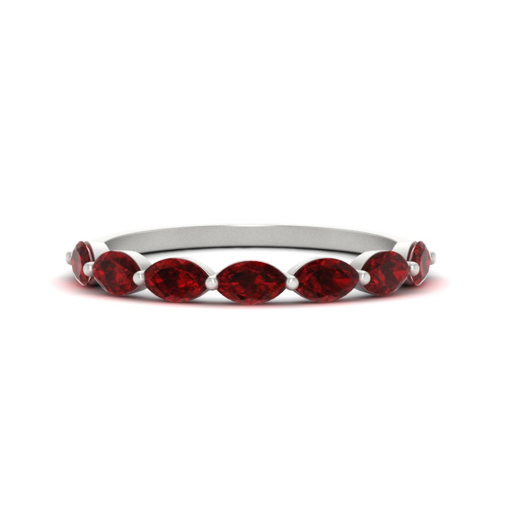 7 Stone Marquise East West 1 Carat Band