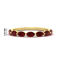7 Stone Marquise East West 1 Carat Band