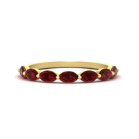 7 Stone Marquise East West 1 Carat Band