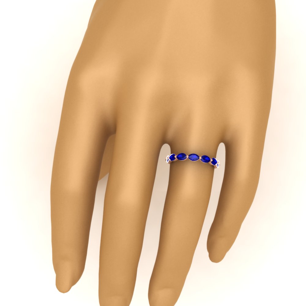 7 Stone Marquise East West 1 Carat Band