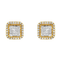 10KT Yellow Gold Diamond Stud Earrings (1/2 cttw, H-I Color, SI2-I1 Clarity)