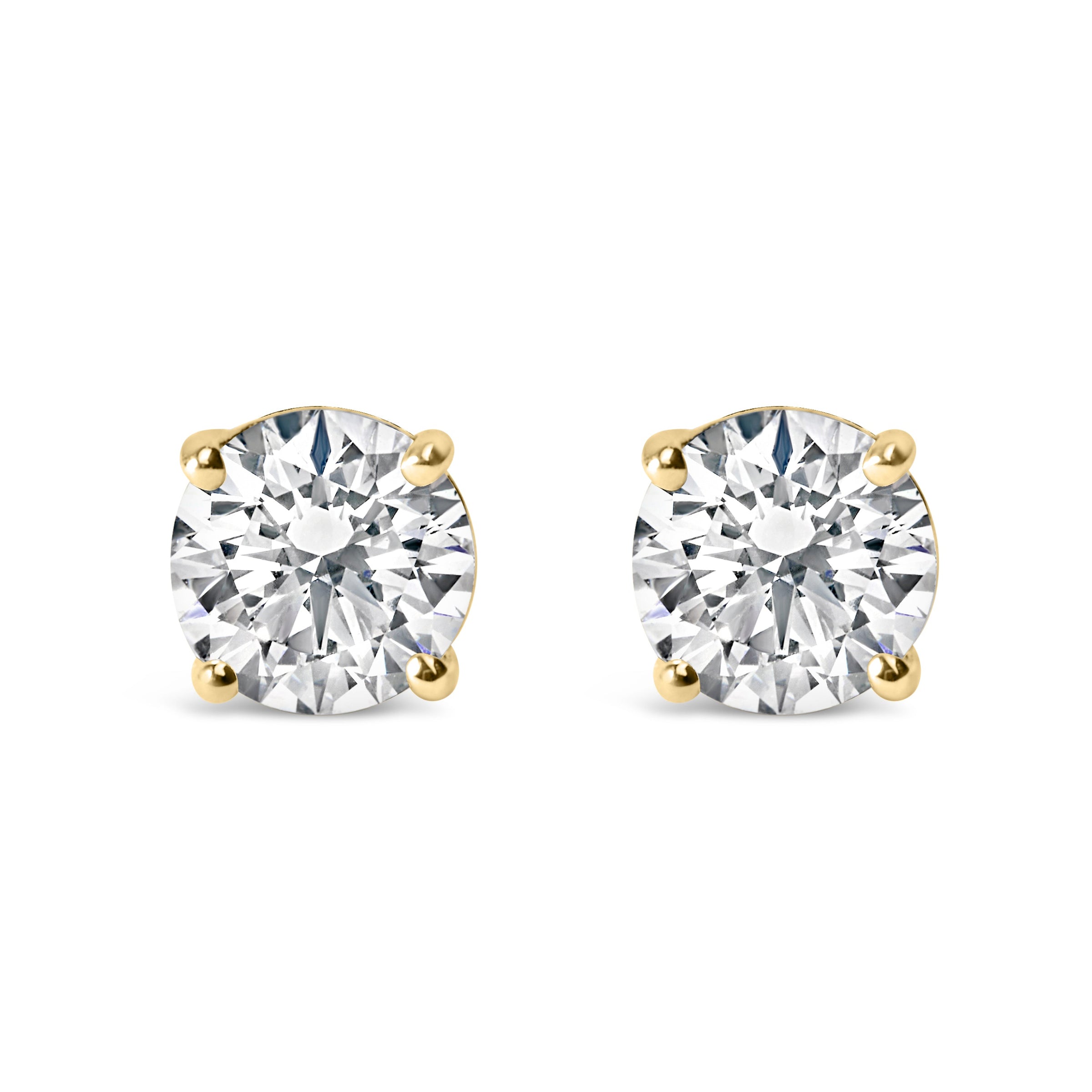 14K White Gold 3.0 Cttw Lab Grown Diamond Solitaire Stud Earrings