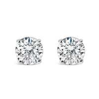 14K White Gold 1.00 Cttw Lab Grown Diamond Solitaire Stud Earrings