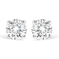 14K Yellow Gold 1.0 Cttw Lab Grown Diamond Solitaire Stud Earrings
