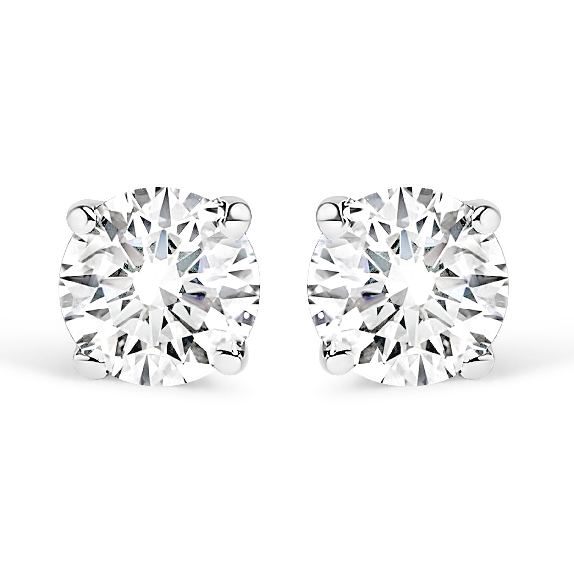 14K Yellow Gold 1.0 Cttw Lab Grown Diamond Solitaire Stud Earrings