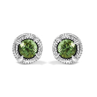 .925 Sterling Silver 1 cttw Treated Black Diamond Modern 4-Prong Solitaire Milgrain Stud Earrings (Black Color, I1-I2 Clarity)