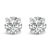14K White Gold 1.00 Cttw Lab Grown Diamond Solitaire Stud Earrings